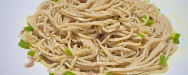 オリーブオイルかけてみた！流水麺のオリーブオイルざる蕎麦